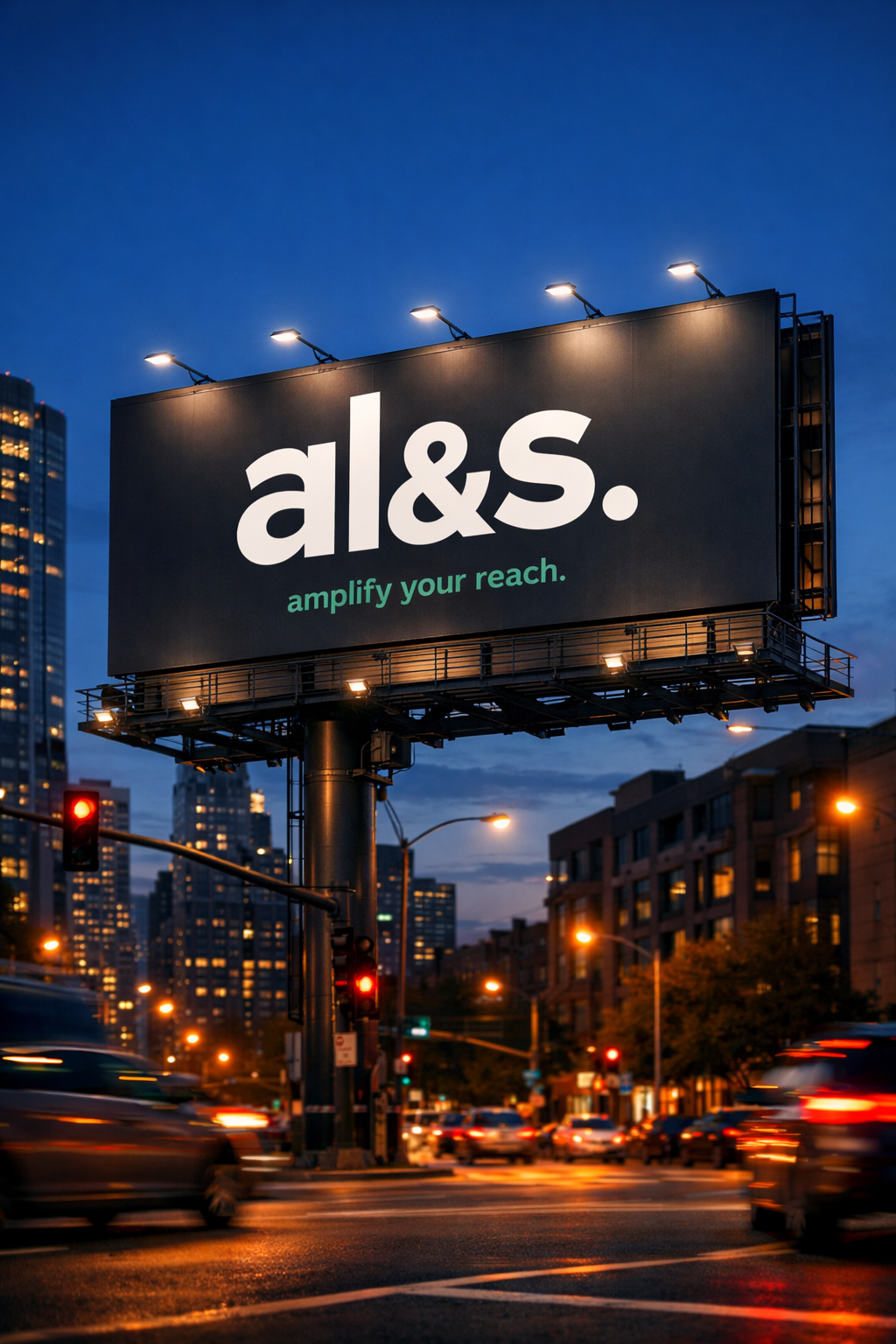 AL&S Media billboard installation with brand campaign